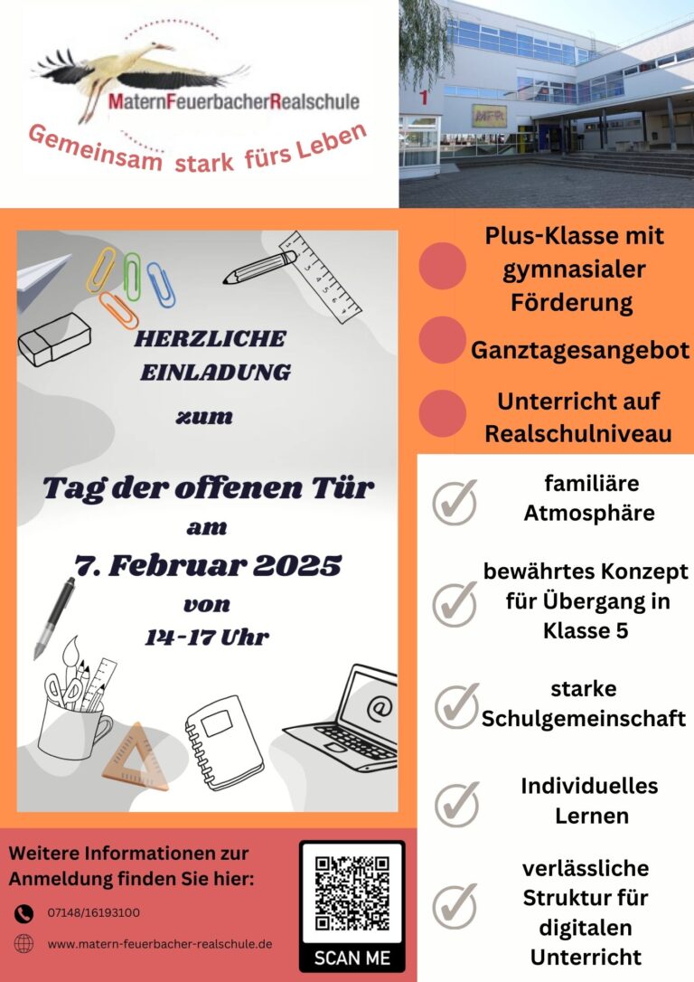 Einladung zum Tag der offenen Tür am 7.2.25