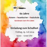 Herzliche Einladung zum Schulfest am 19.07.2024