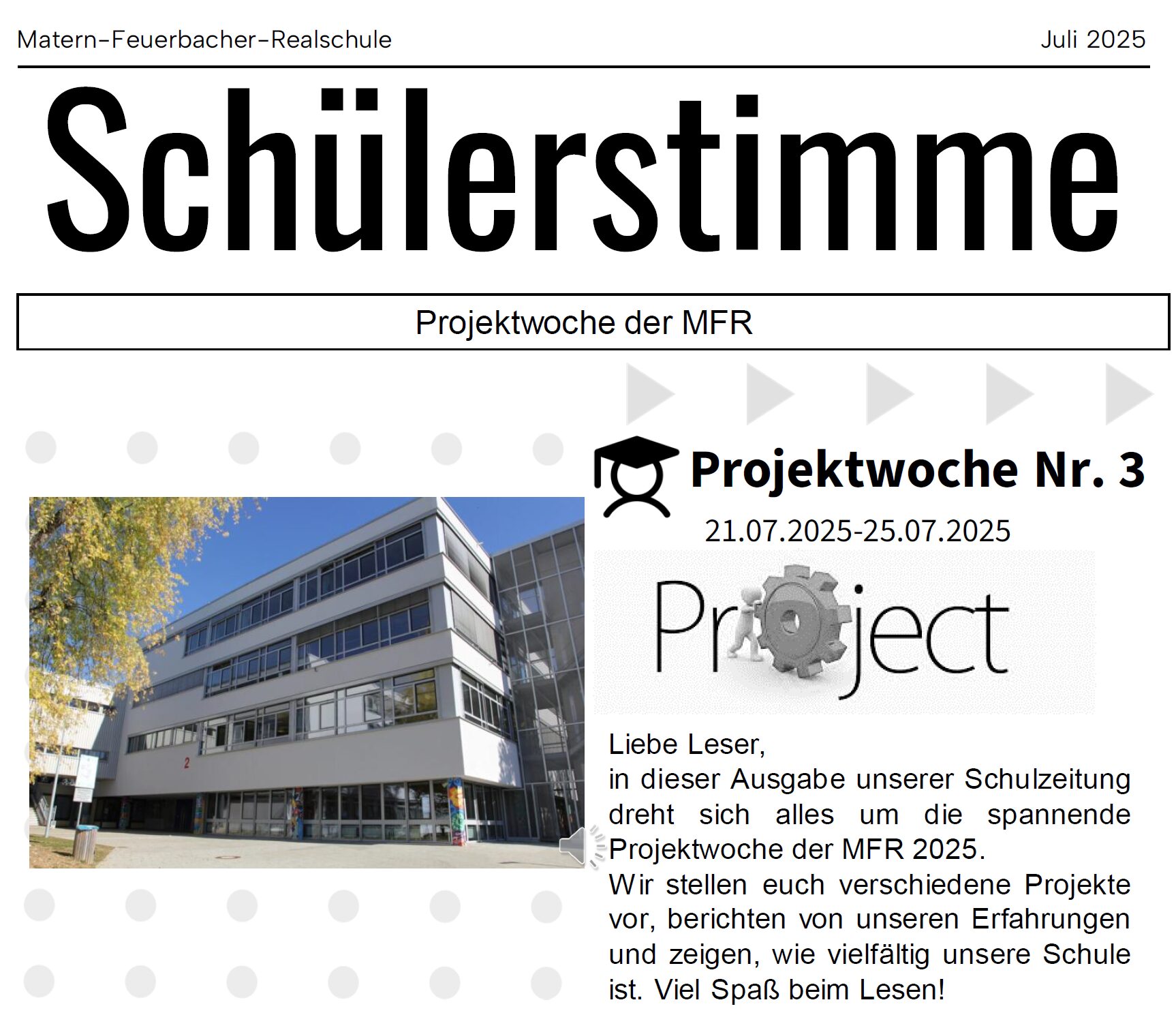 Projektwoche an der MFR